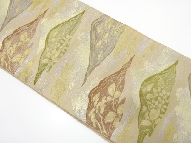 JAPANESE KIMONO / ANTIQUE FUKURO OBI / WOVEN MOUNTAINS